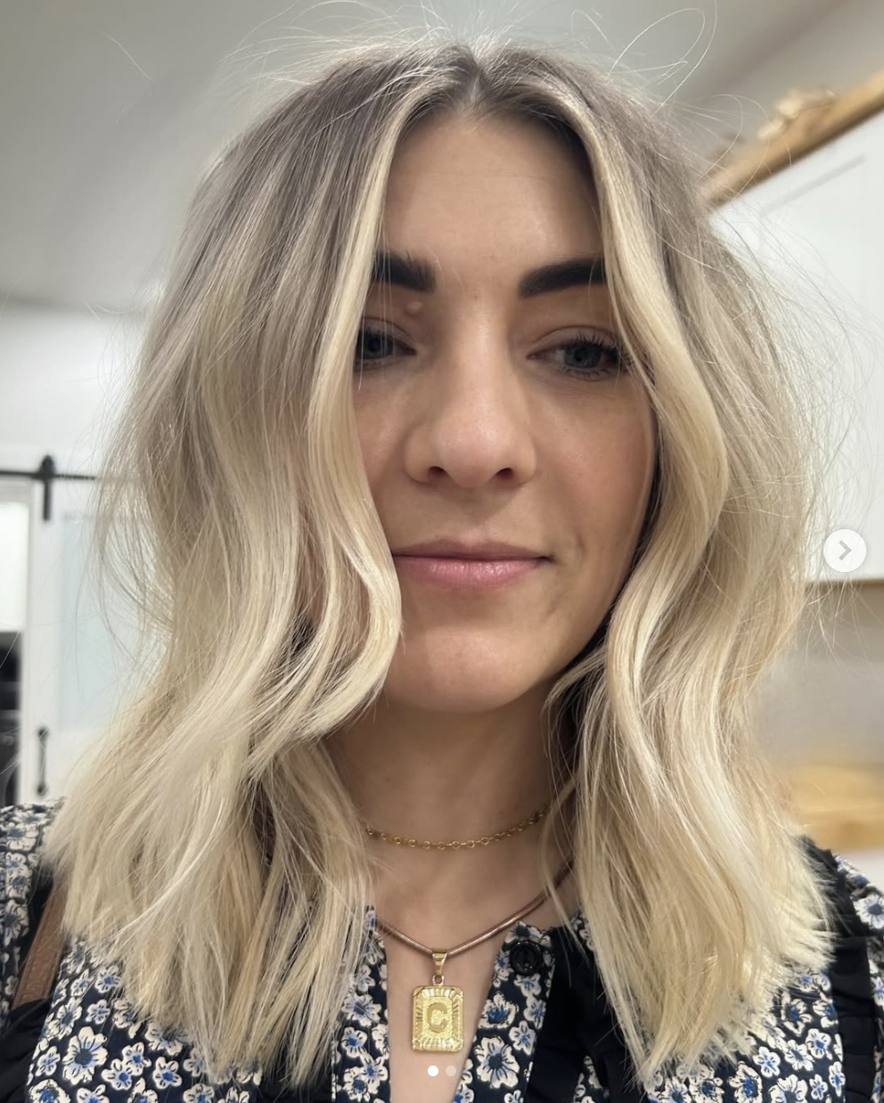 After: Balayage to Bright Blonde