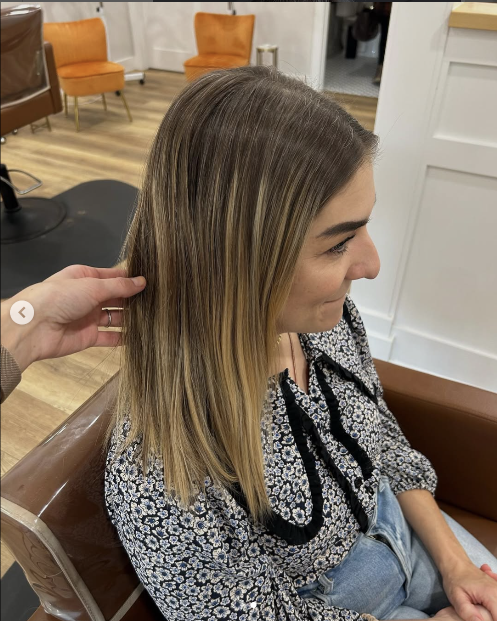 Before: Balayage to Bright Blonde
